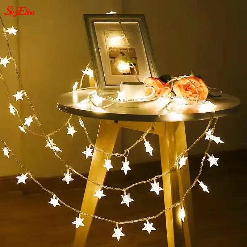 20 Led Star Lights, Star Shaped Curtain String Lights, Decoration Garland Lamp For Decoration, Outdoor Patio Decoration Twinkle Lamp 20 Led Star Lights, Star Shaped Curtain String Lights, Decoration Garland Lamp For Decoration, Outdoor Patio Decoration Twinkle Lamp